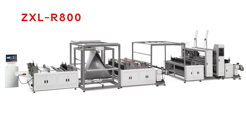 Machine non tissée de fabrication de cartons de stockage avec fixation de poignée en ligne